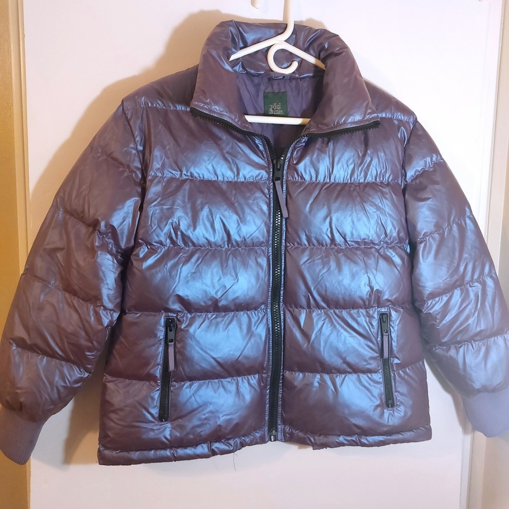 Wild Fable Women's Iridescent Duvet Puffer Jacket Size XS‎  Shimmery Purple
